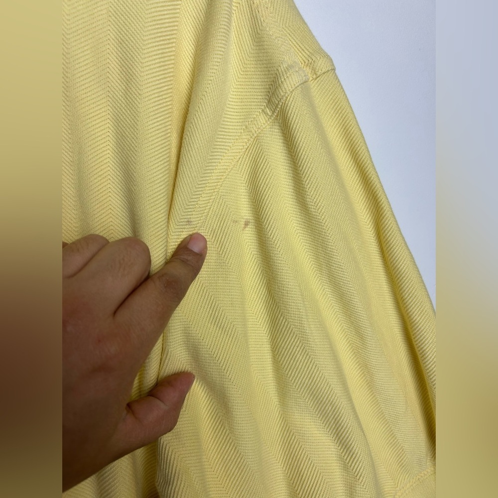 Vintage Men Pendleton Polo Shirt Size L  Yellow Butter 100% cotton Natural - Picture 11 of 13